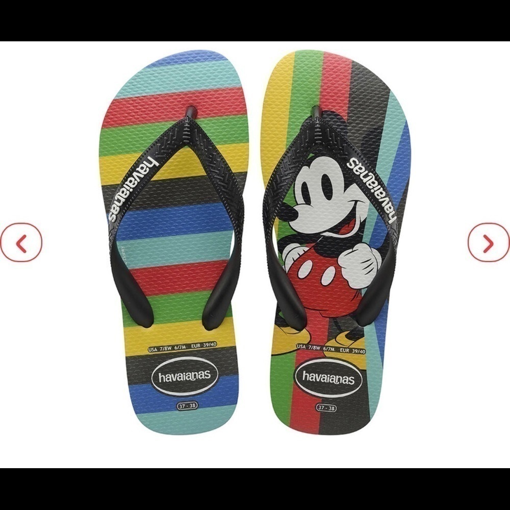 Havaianas Top Magic Mickey Flip Flops NWT​​​​​​​​​